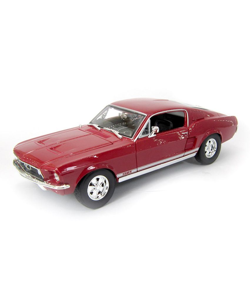 Maisto 1967 Ford Mustang Gta Fastback Red 1:18 Diecast Scale Model ...