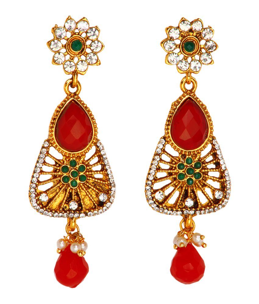 Rays Pink Kundan Earrings - Buy Rays Pink Kundan Earrings Online at ...