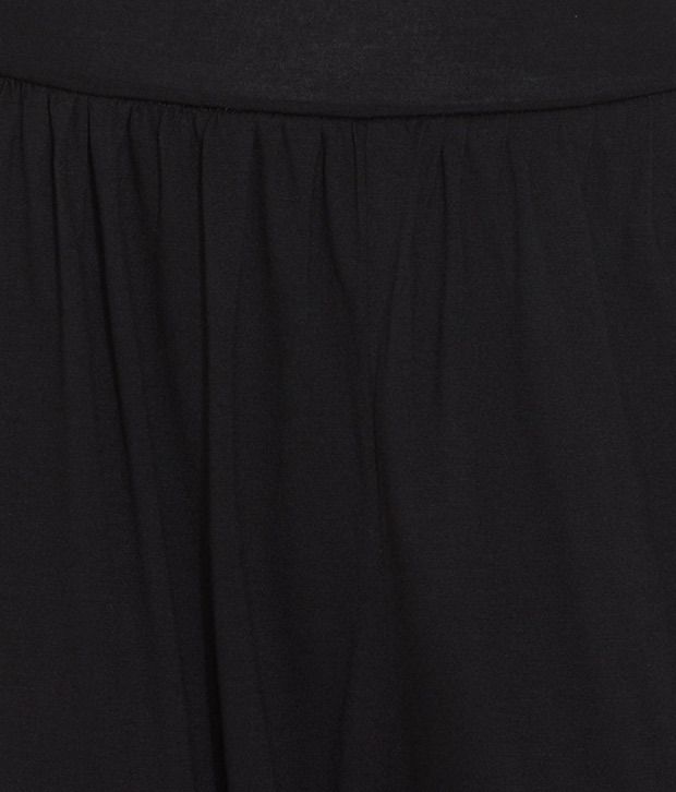 Go Colors Black Solid Harem Pants Buy Go Colors Black Solid Harem