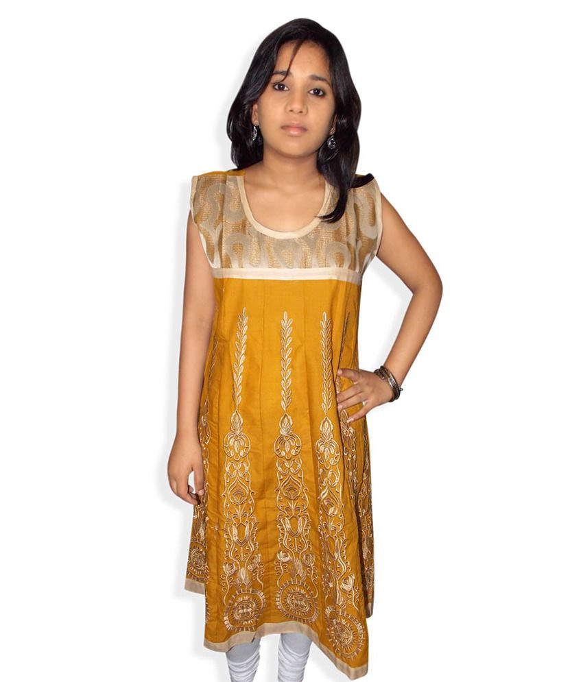 golden yellow kurti