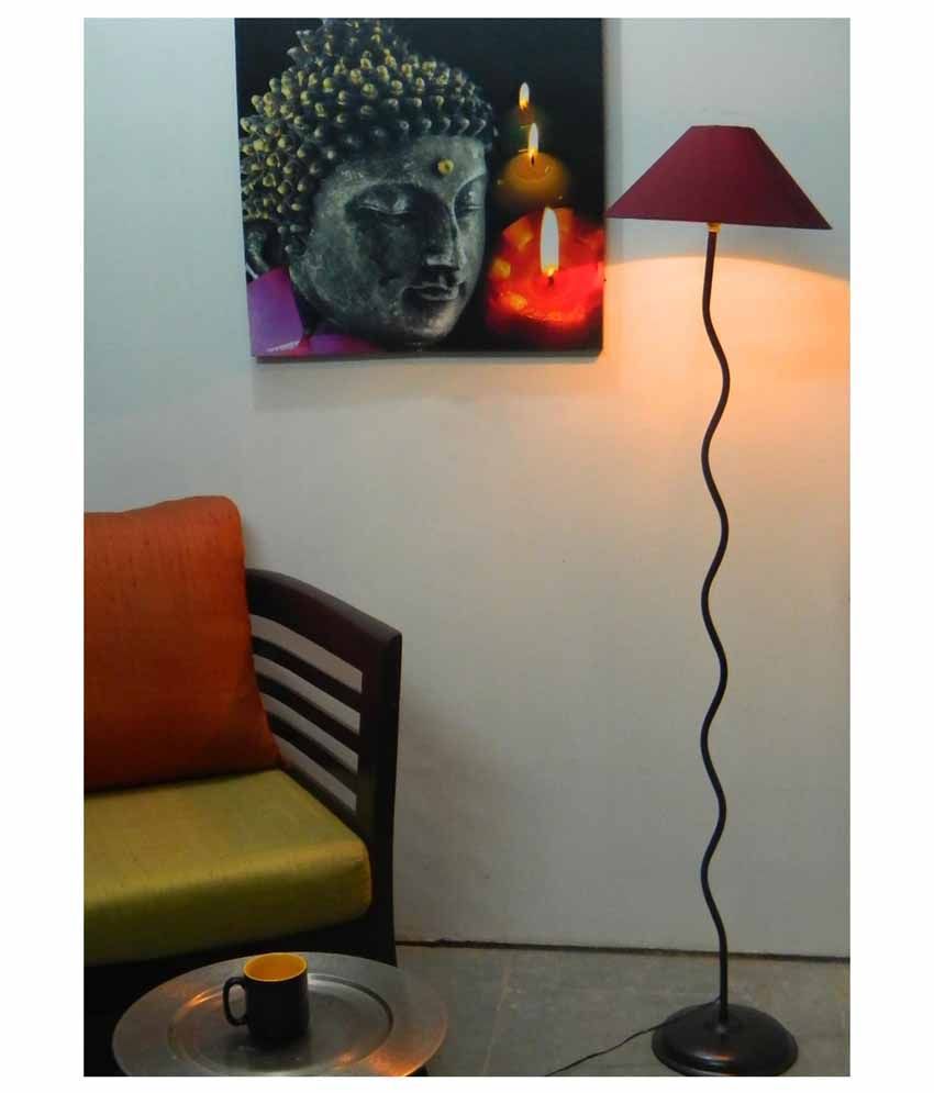 Tu Casa Maroon Metal Fabric Floor Lamp Buy Tu Casa Maroon Metal