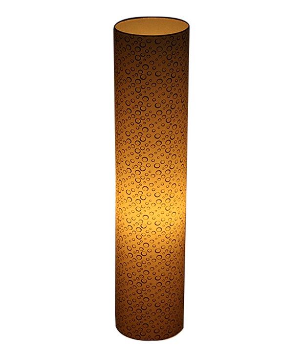 Craftter Round Textured White Cylinder Floor Lamps