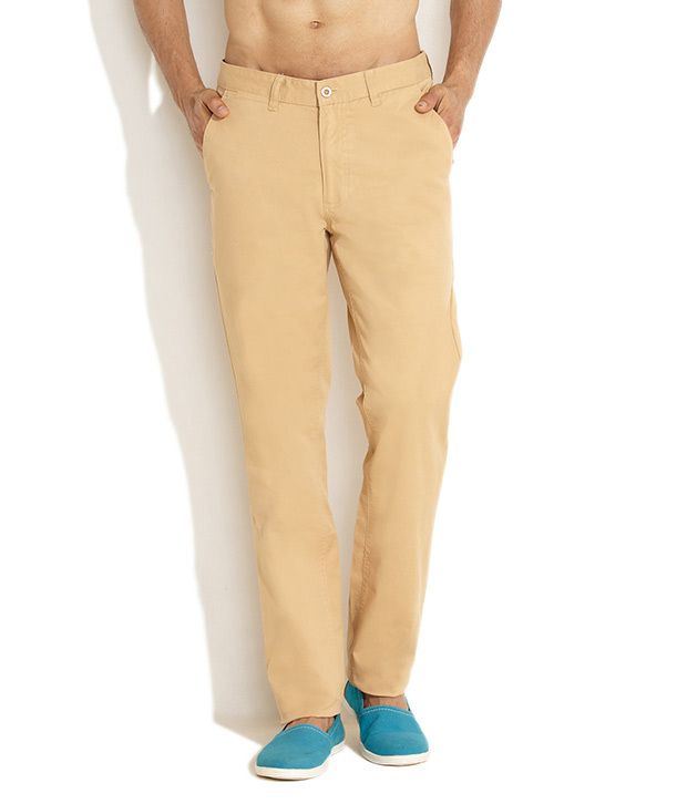 John Miller Beige Casual Cotton \u0026 Lycra 