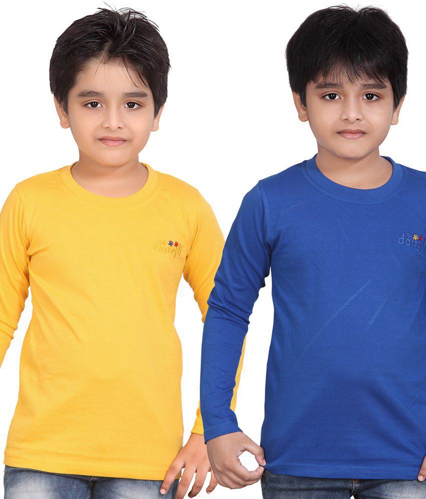 Dongli Yellow Full T-shirt For Boys