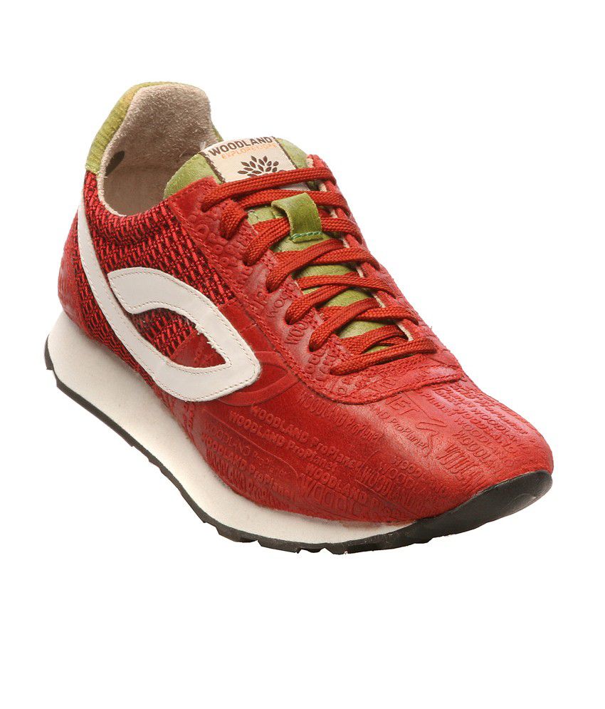 Woodland Red Sneaker Shoes - Buy 