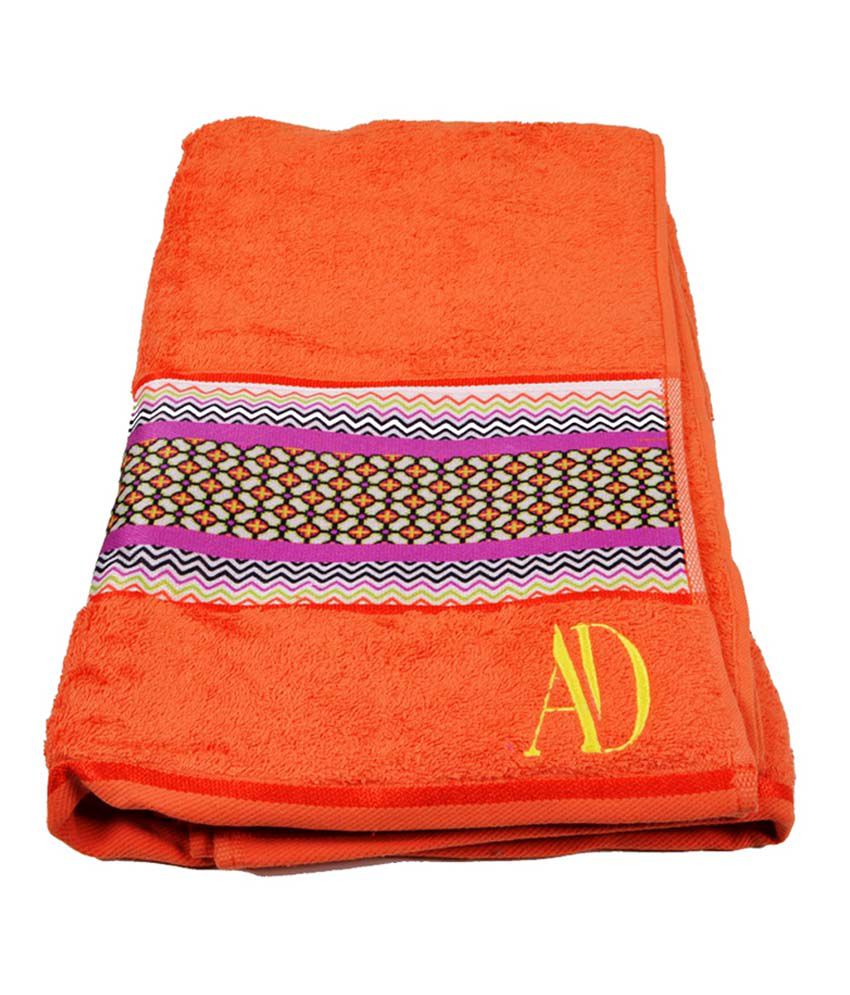 Bombay Dyeing Single Cotton Bath Towel - Orange - Buy Bombay Dyeing Single Cotton Bath Towel 