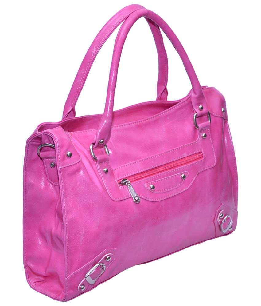 neon pink shoulder bag