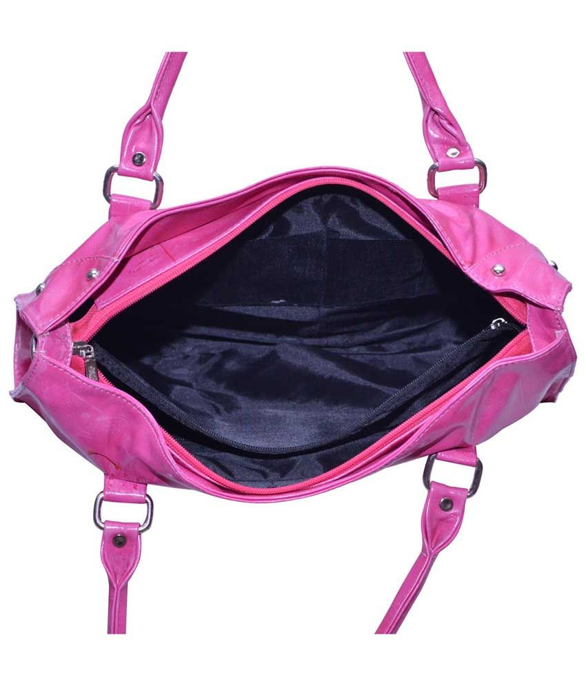 neon pink shoulder bag