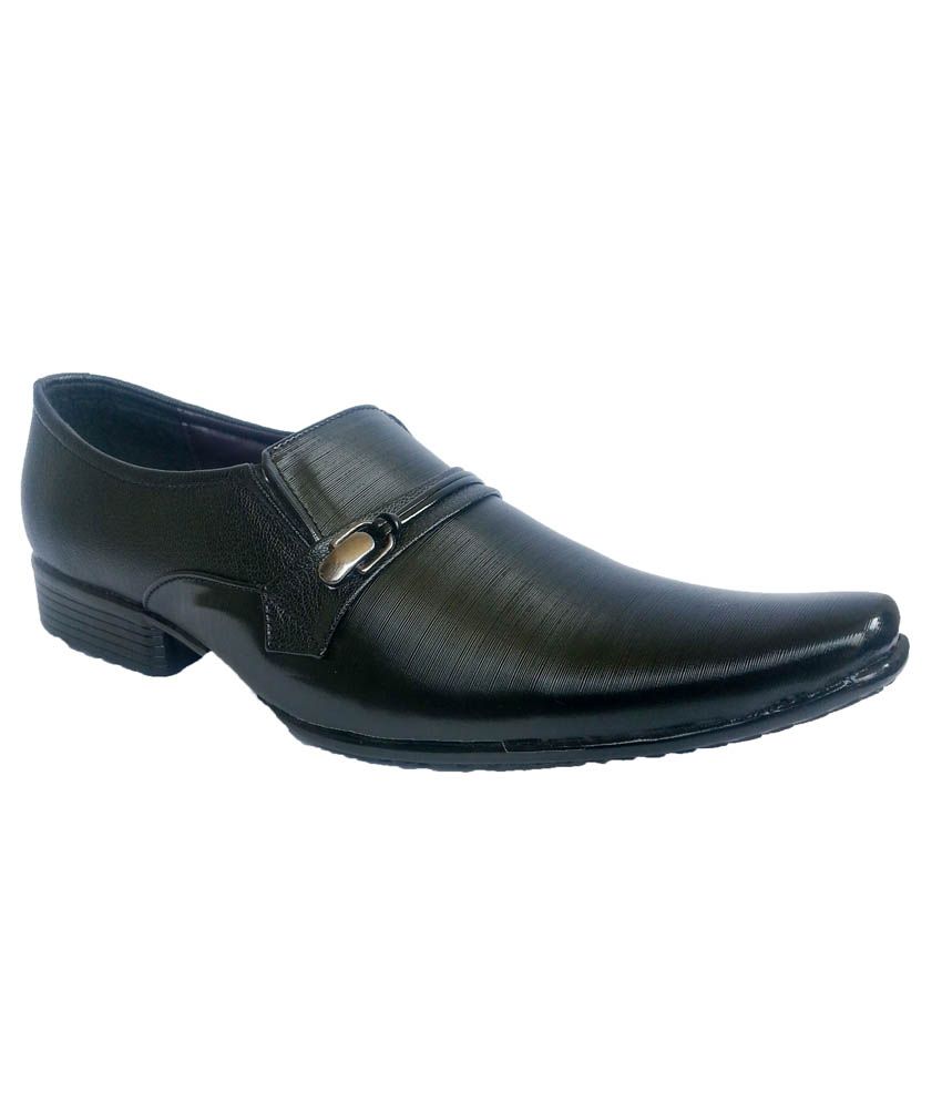 Promenade Blanter Black Formal Shoes Price in India- Buy Promenade ...