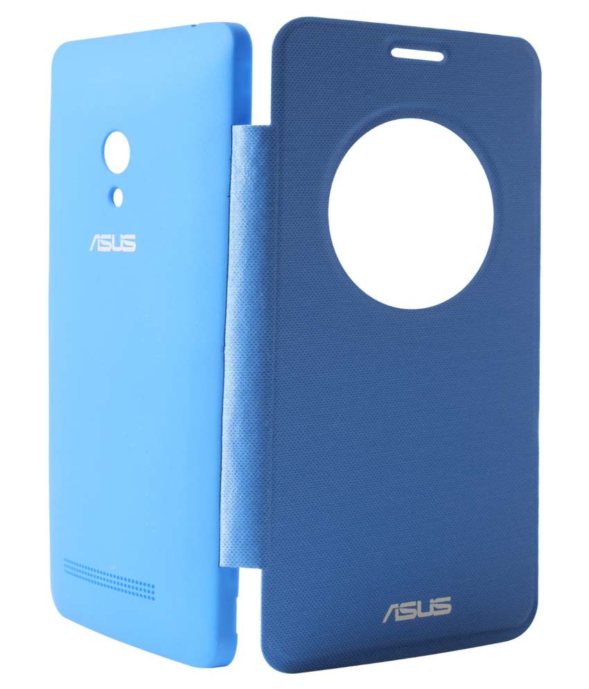 DMG Circle Window Flip Book Cover Case for Asus Zenfone 5 (Royal Blue