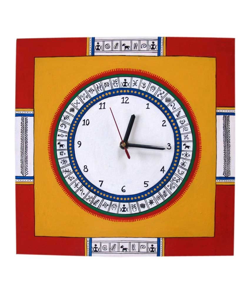 Shweta Warli 2 Ethnic Wall Clock Buy Shweta Warli 2 Ethnic Wall Clock