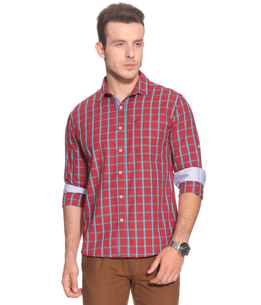 Silver Streak Red Casuals Shirt - Buy Silver Streak Red Casuals Shirt ...