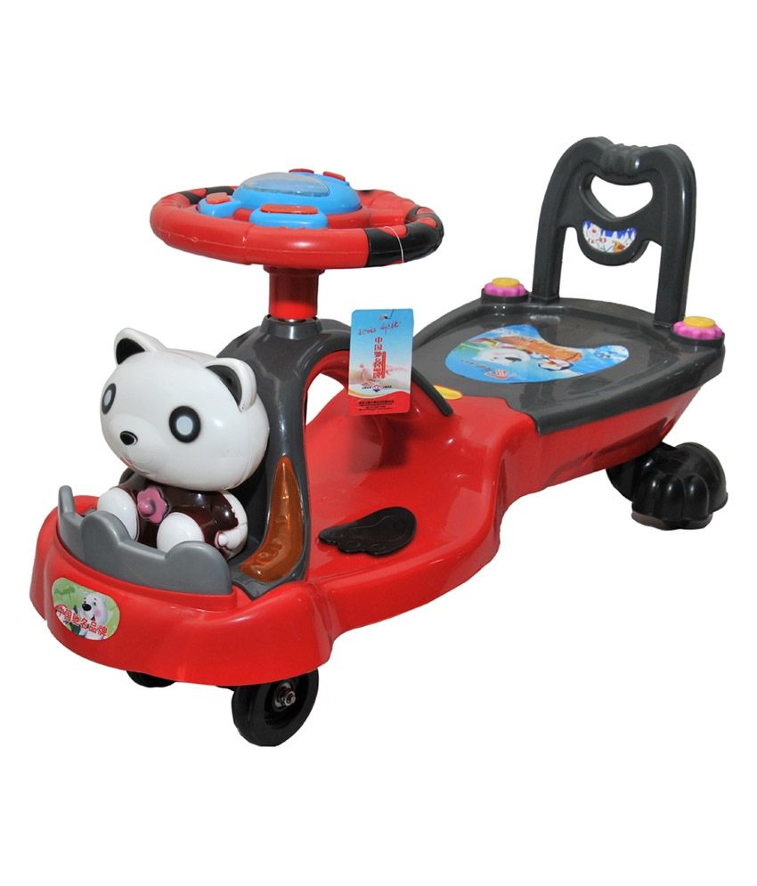 Tainshun Magic Swing Car With Music Panda Red Black And White