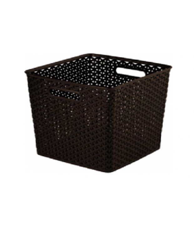 Curver Plastic Square Basket With Handle Buy Online at Best Price in India Snapdeal