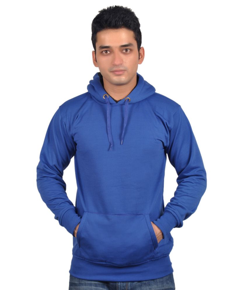 Vibgyor Blue Full Sleeve Hooded Men's Sweat Shirt - Buy Vibgyor Blue ...