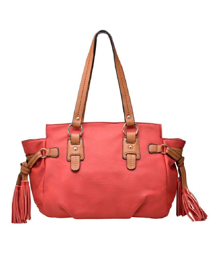 small red shoulder bag