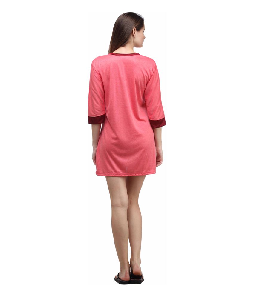 Buy Klamotten Orange Cotton Sleep Shirt Online at Best Prices in India ...