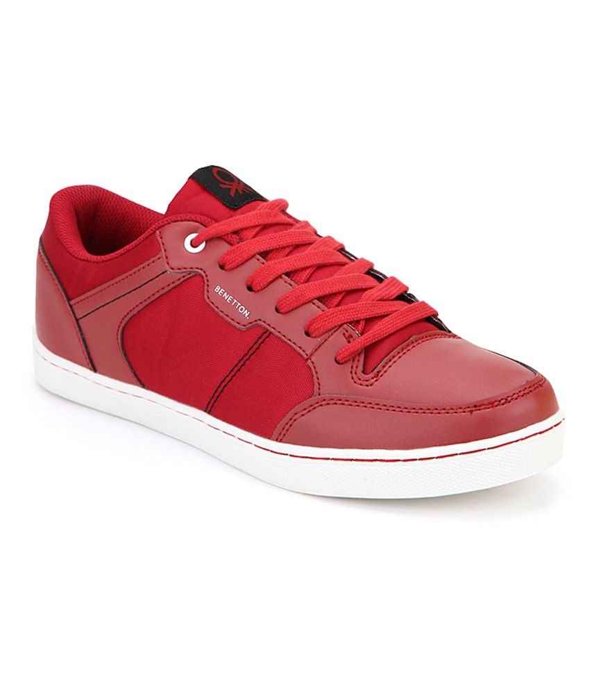 United Colors of Benetton Red Sneaker Shoes Price in India- Buy United ...
