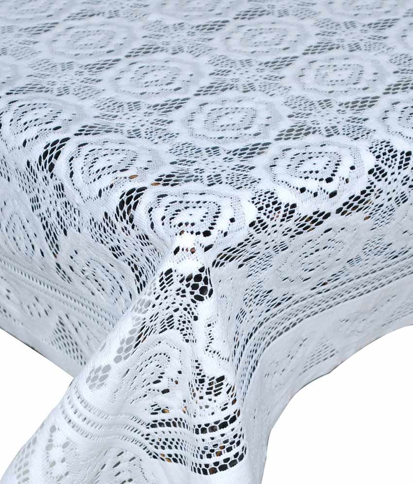 Combo of Two AEC Contemporary Imported Cream Lace Table Cover Buy