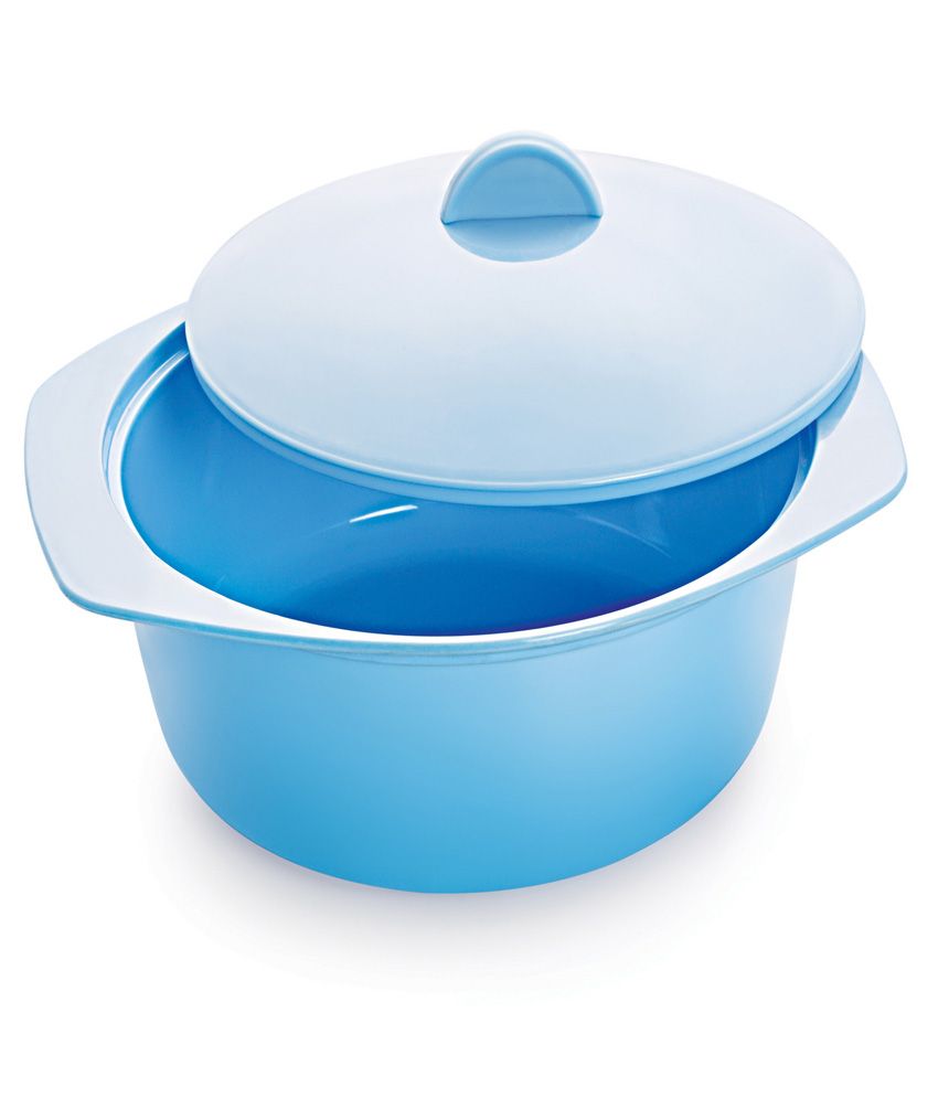 Cello Ware Serving Bowl With Spoon Round Blue Buy Online at Best Price