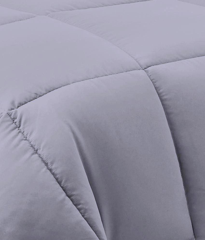 Kiaana Gray Plain Polyester Comforter Buy Kiaana Gray Plain Polyester