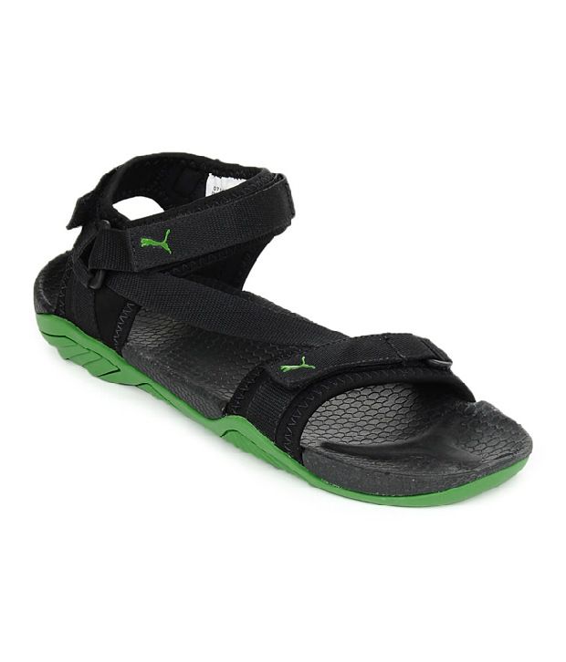 puma green sandals