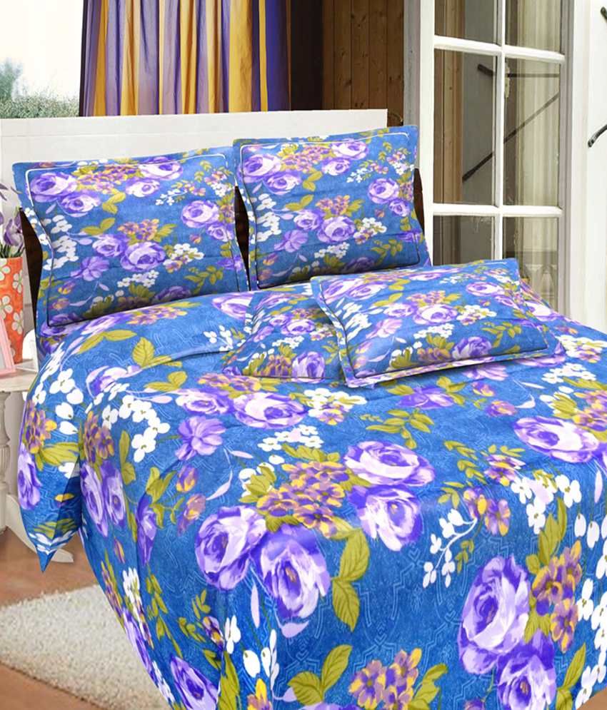 Bombay Dyeing Mistyrose Double Bed Sheet Set Buy Bombay Dyeing