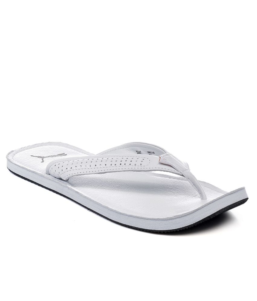 puma slippers for men white
