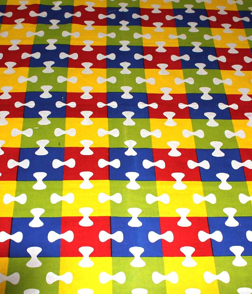 Christy's Collection Multi Colour Cotton Bed Sheets Set Of Double