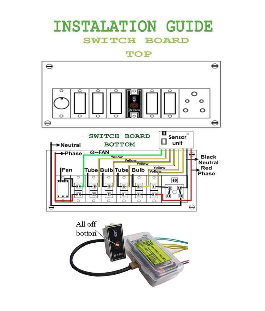 G Tech India Wireless Remote Control Switch Type For 3 G Tech India Wireless Remote Control Switch Type For 3 Light And