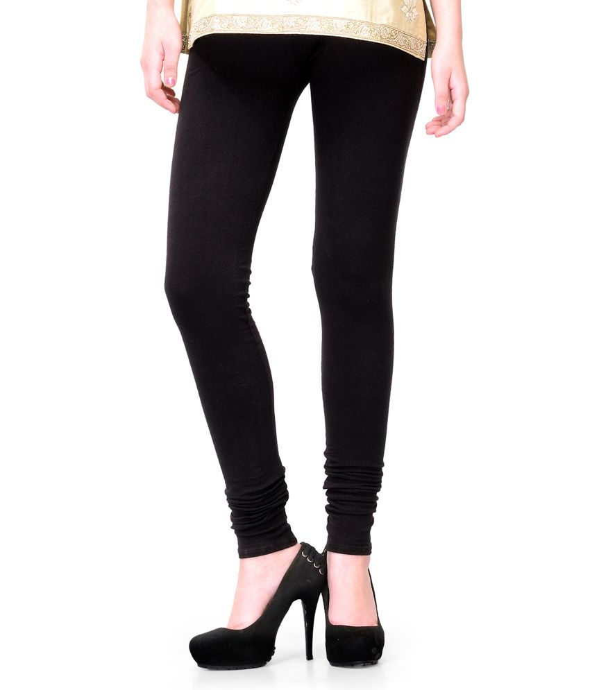 Klick Black CottonLycra Legging Price in India Buy Klick Black