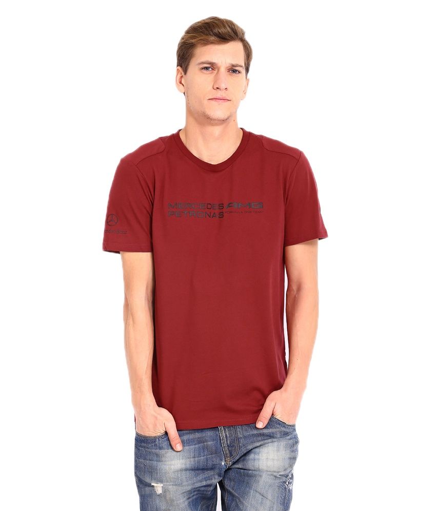 puma maroon t shirt