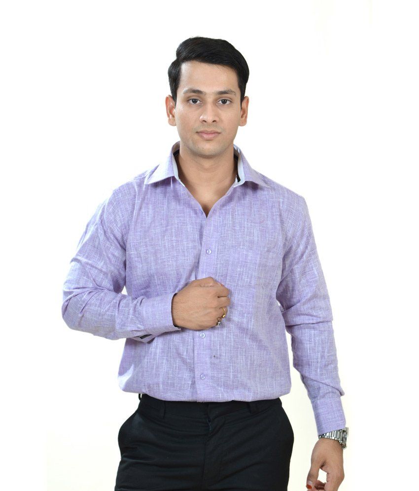 mens purple linen shirt