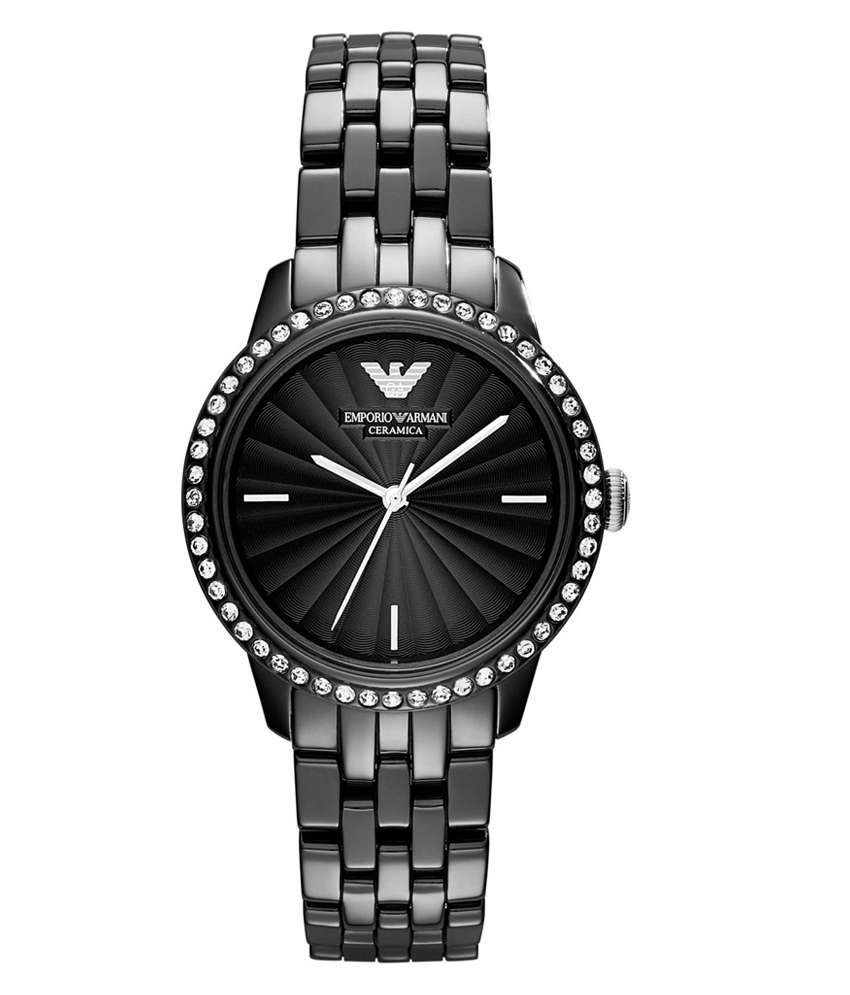 EMPORIO ARMANI Black Elegant Wrist Watch for Women Price in India: Buy ...