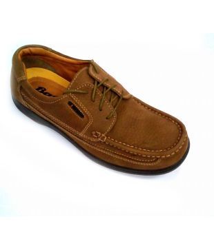 bata brown leather casual shoes