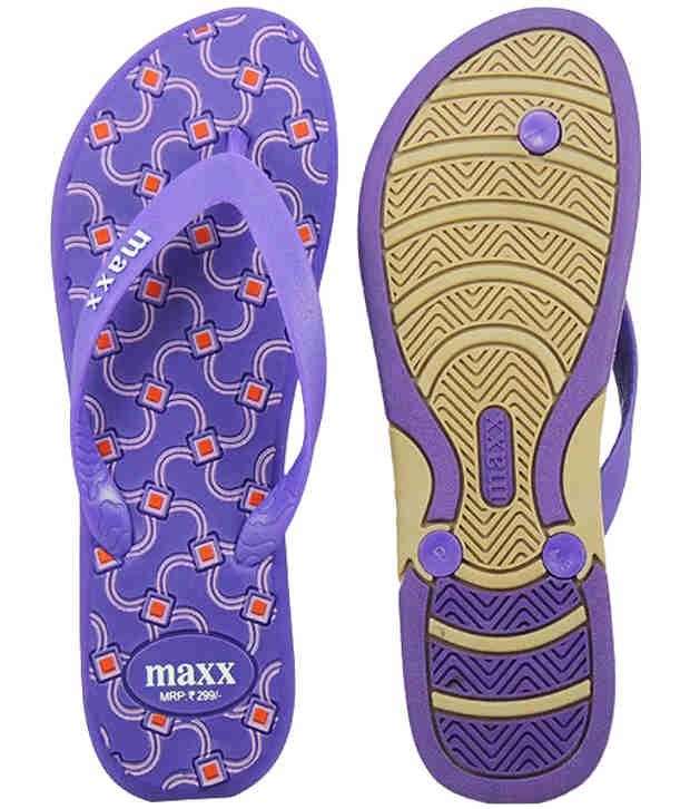 Maxx Purple Flip Flops Price in India- Buy Maxx Purple Flip Flops ...