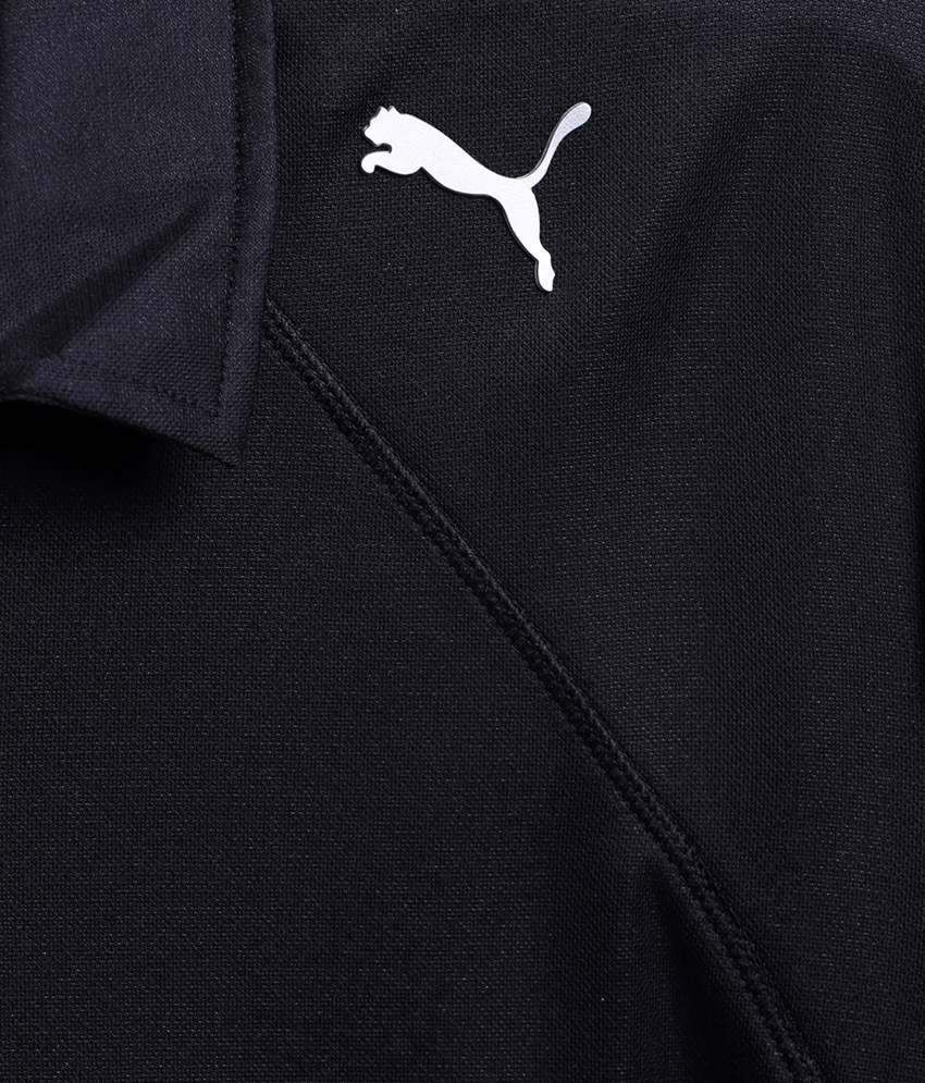 Puma Black Polo T-shirt - Buy Puma Black Polo T-shirt Online at Low ...