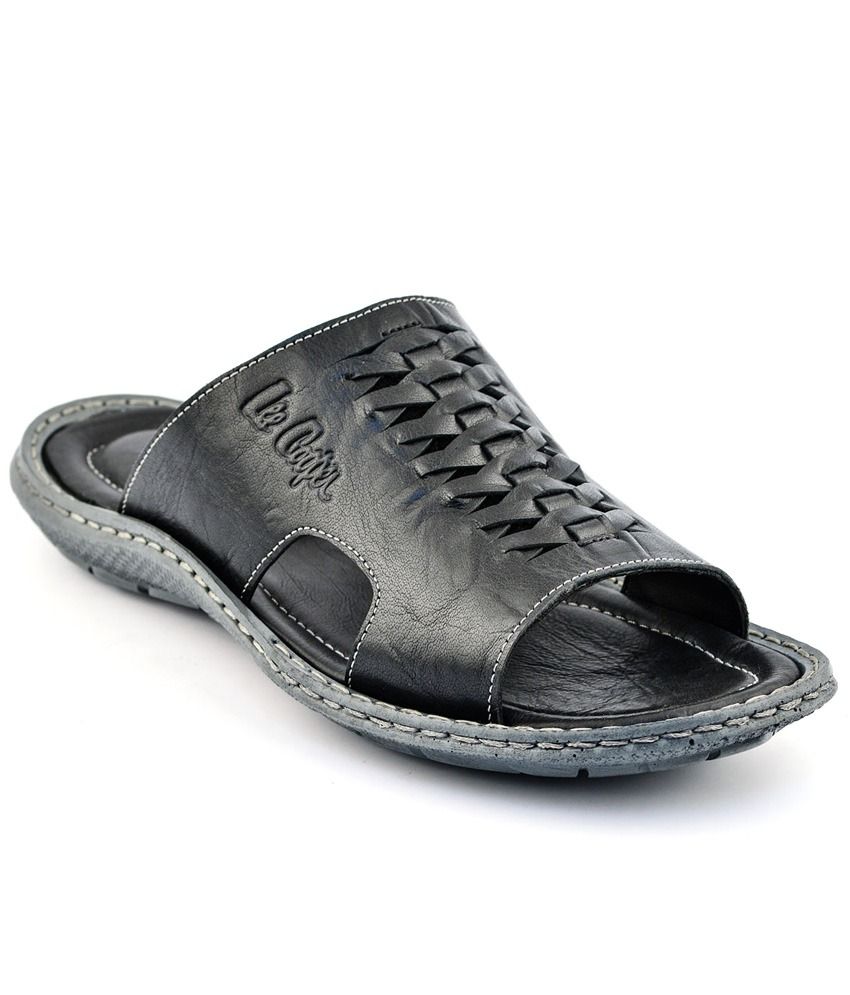 Lee cooper hot sale black sandals