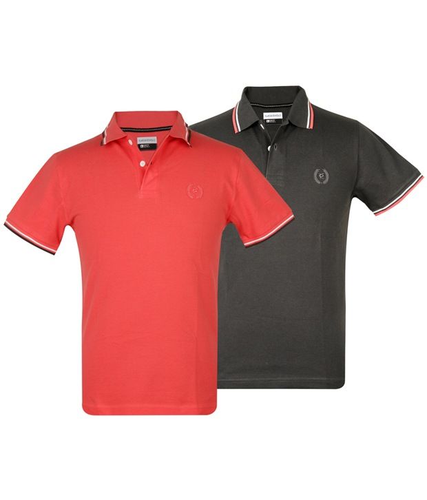 melange polo shirt