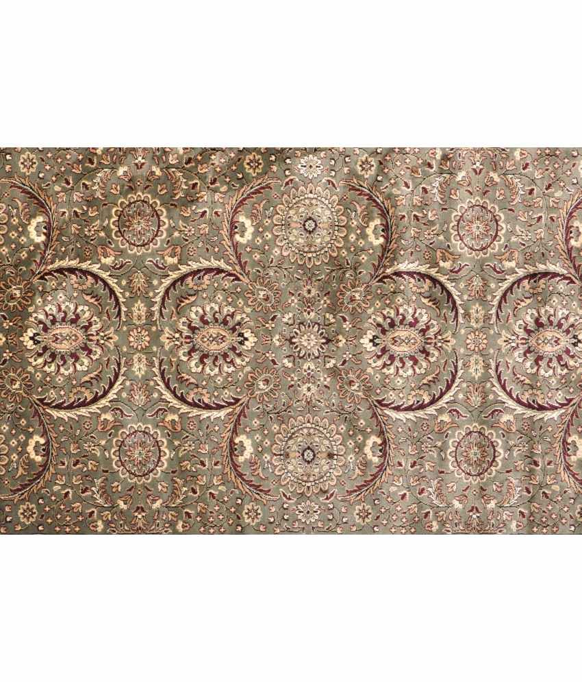 Flattering Floors Kashmiri Floor Carpet Green 4x6 Ft. Buy Flattering