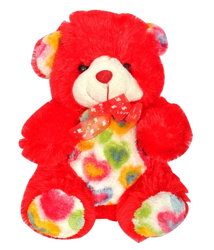 teddy bear image red colour