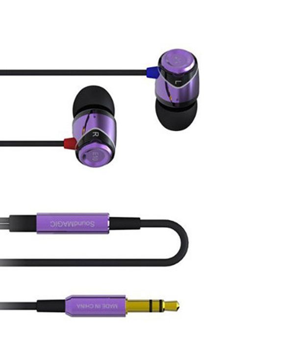 Soundmagic E10 Wired Headphones (purple, Canalphone) Buy Soundmagic