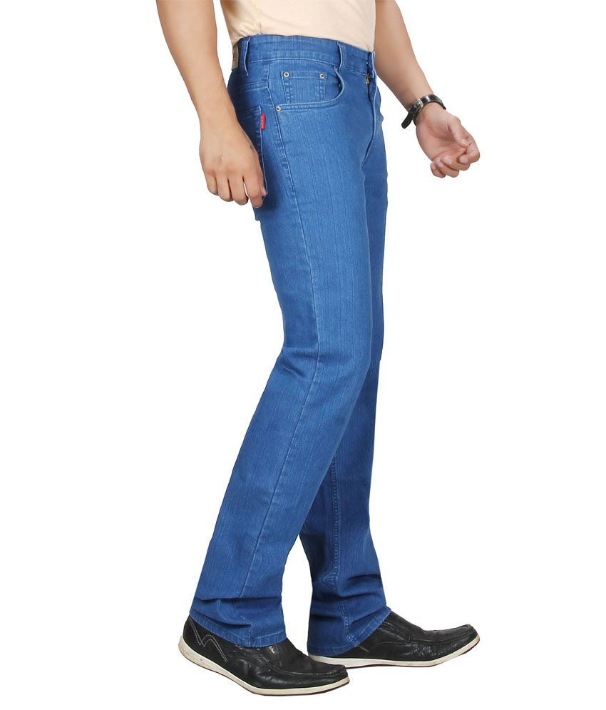 Dare Stylish Royal Blue Comfort Fit Mid Rise Denim Jeans For Men ...