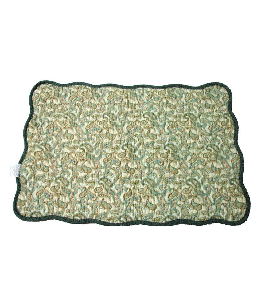 Fabricana Green Cotton Floor Mats Buy Fabricana Green Cotton Floor