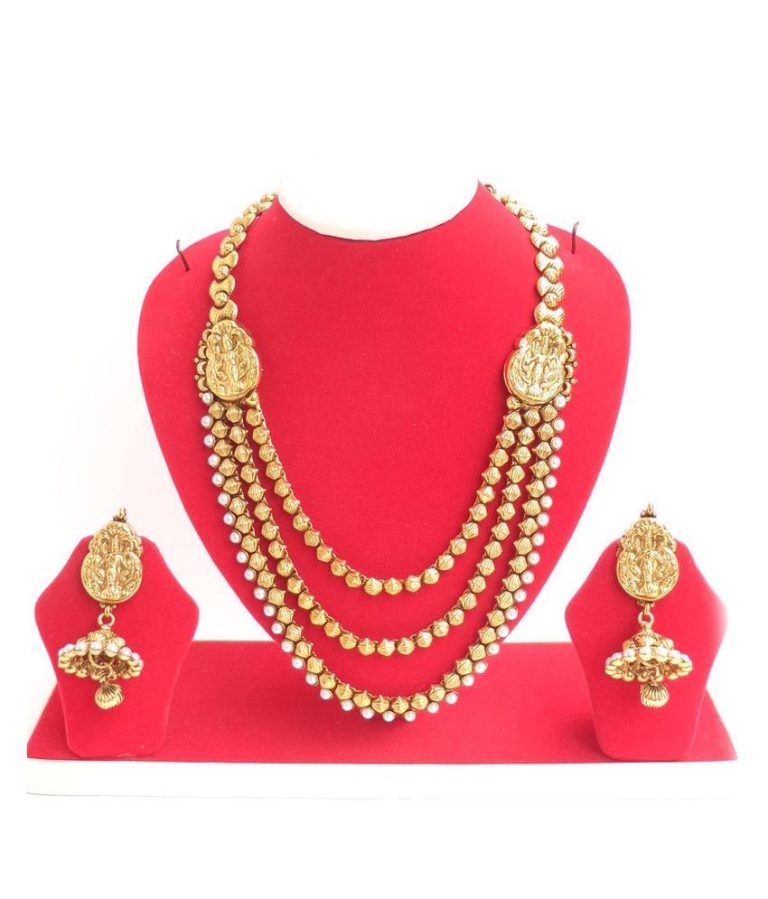 Nishiratna Temple Jewellery , Antique Finishing Gold Plated 1 Gram