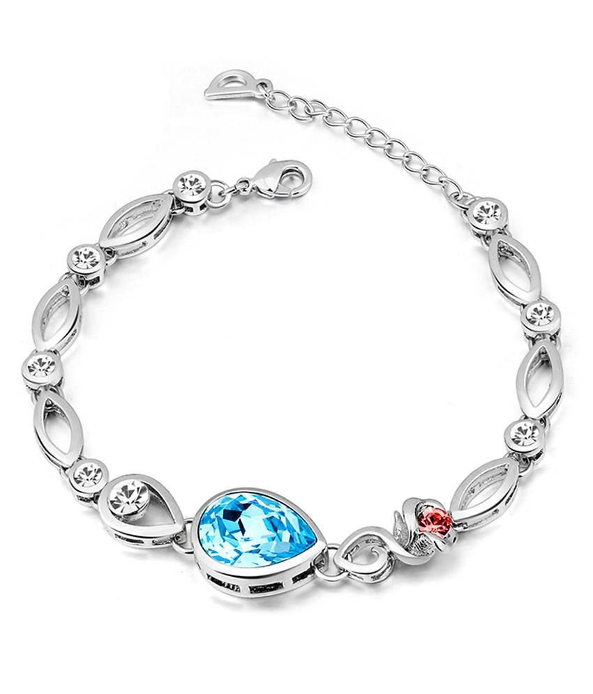 Nevi Swarovski Blue Designer Bracelet: Buy Nevi Swarovski Blue Designer ...