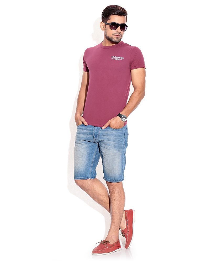 jack and jones t shirt red