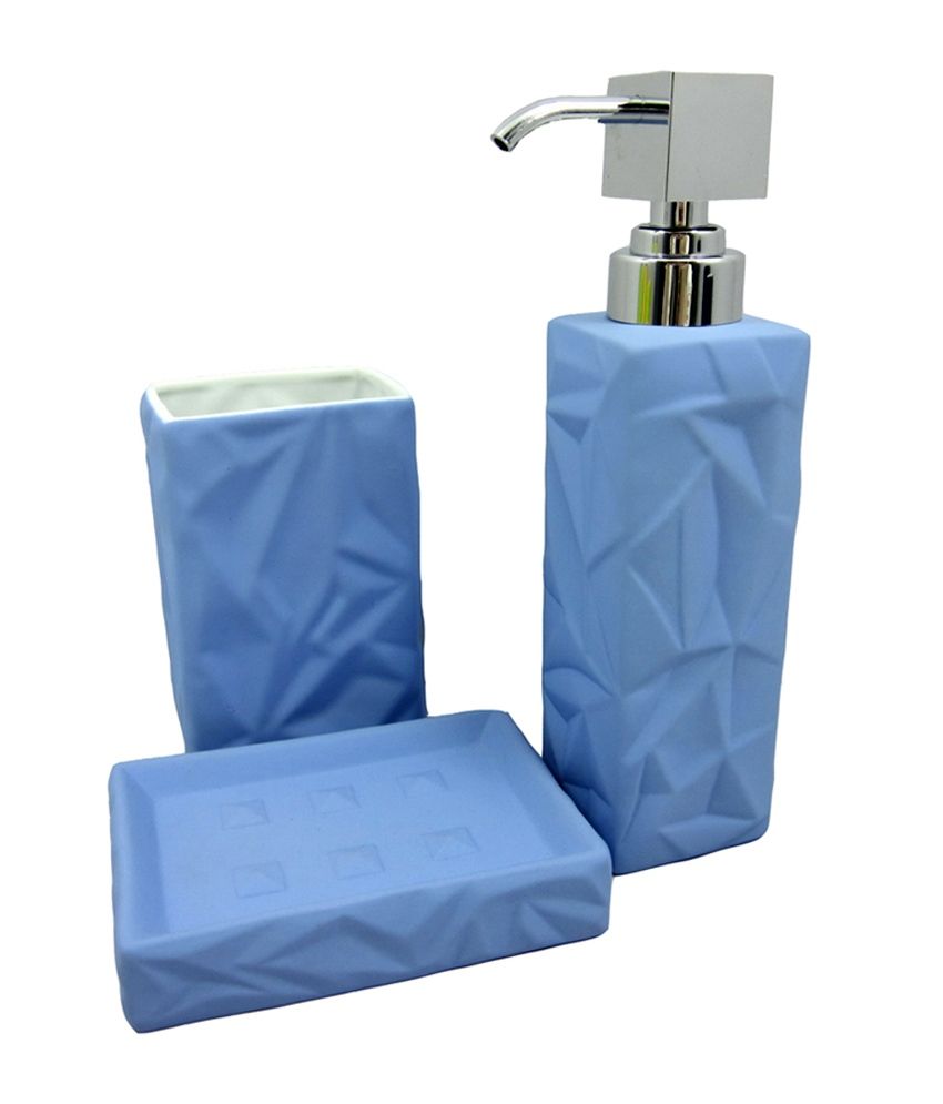 Buy Bluewater Rectangular Blue Ceramic, Chrome and Rubber Coating Bath