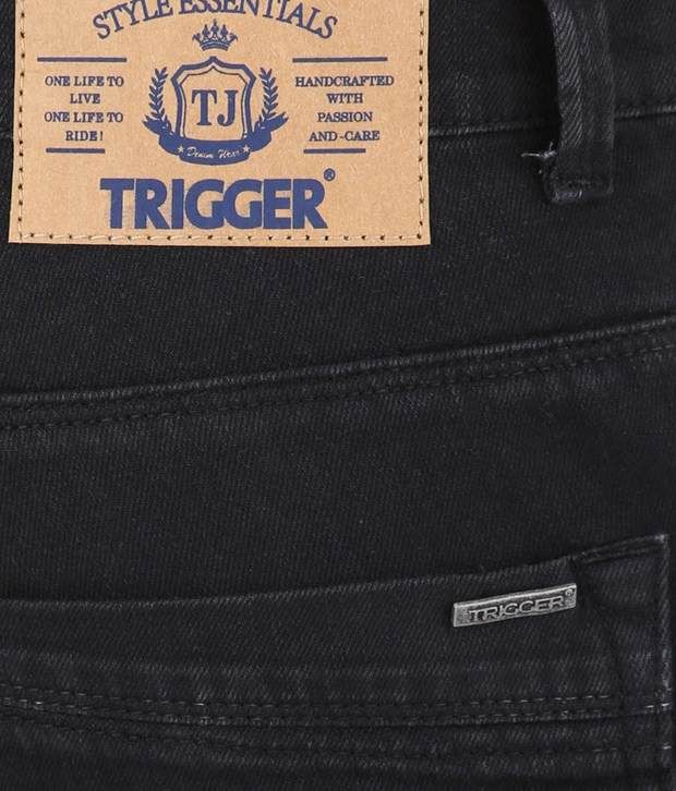 Trigger Black Cotton Jeans - Buy 