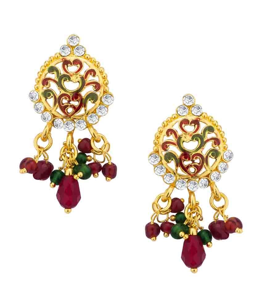 Sukkhi Exquisite Gold Plated Australian Diamond Pendant Set (Chain may